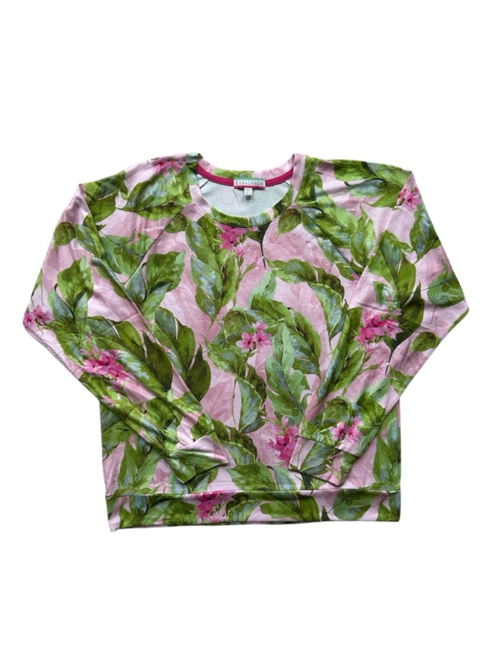 PJ Salvage Tropicana Dreams Long Sleeve Top Size Large in Blush NWT - Picture 3 of 6